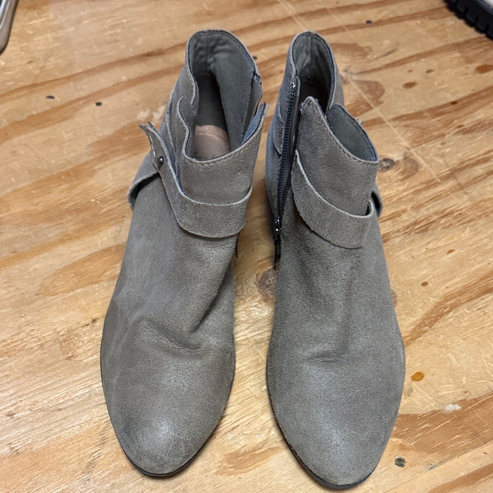 Clarks Taupe Suede Ankle Boots